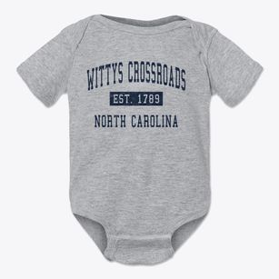 Wittys Crossroads North Carolina Classic Established Baby Onesie