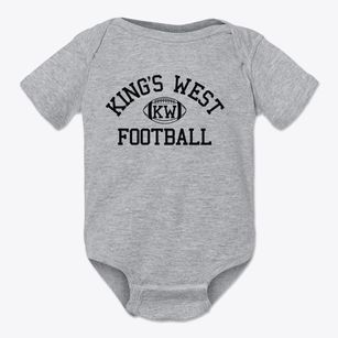 King's West School Classic Football Baby Onesie
