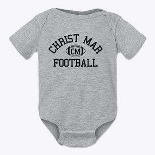 Christ Mar School Classic Football Baby Onesie