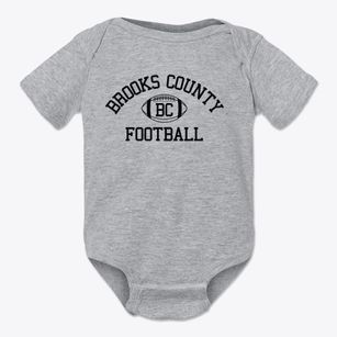 Brooks County High School Classic Football Baby Onesie