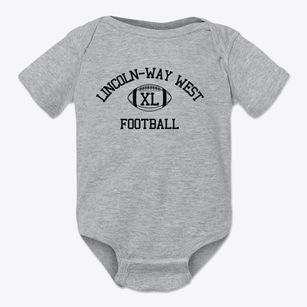 Lincoln-way West Classic Football Baby Onesie