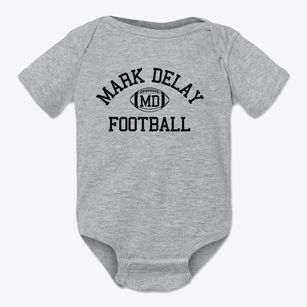 Mark Delay School Classic Football Baby Onesie
