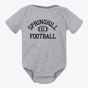 Springhill Junior High School Classic Football Baby Onesie