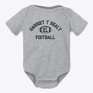 Harriet T Healy School Classic Football Baby Onesie