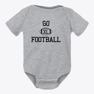 Go Like The Wind School Classic Football Baby Onesie