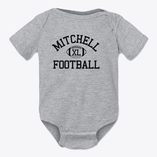 Mitchell High School Classic Football Baby Onesie