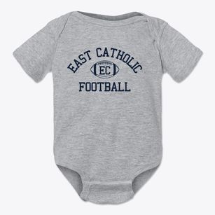 East Catholic High School Classic Football Baby Onesie