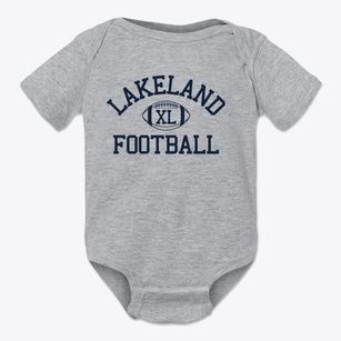 Lakeland Christian School Classic Football Baby Onesie