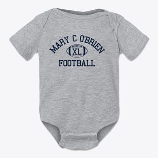 Mary C O'brien District 90 School Classic Football Baby Onesie