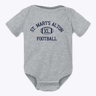 St. Mary's Alton Classic Football Baby Onesie