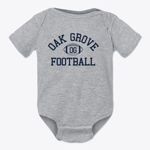 Oak Grove High School Classic Football Baby Onesie
