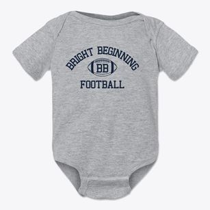 Bright Beginning Center Classic Football Baby Onesie