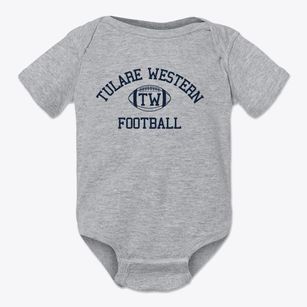 Tulare Western High School Classic Football Baby Onesie