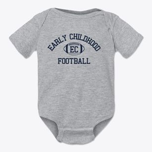 Early Childhood Education Center Classic Football Baby Onesie