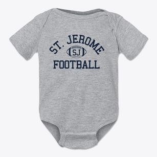 Saint Jerome School Classic Football Baby Onesie