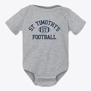 St Timothy's School Classic Football Baby Onesie