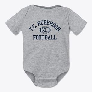 T.c. Roberson High School Classic Football Baby Onesie