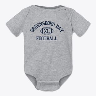 Greensboro Day School Classic Football Baby Onesie