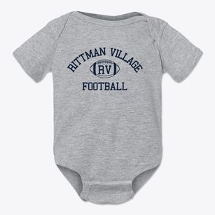 Rittman Village School Classic Football Baby Onesie