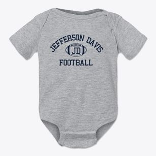 Jefferson Davis High School Classic Football Baby Onesie