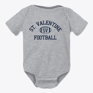Saint Valentine School Classic Football Baby Onesie