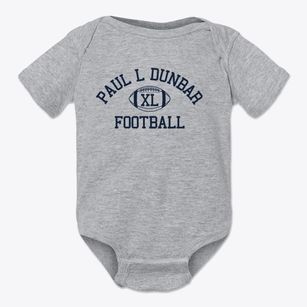 Paul L Dunbar Learning Center Classic Football Baby Onesie