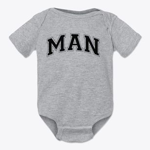 Man High School Varsity Arch Baby Onesie