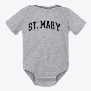 St Mary Parish Varsity Arch Baby Onesie