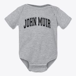 John Muir Alternative School Varsity Arch Baby Onesie