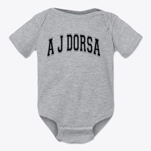 A J Dorsa Elementary School Varsity Arch Baby Onesie