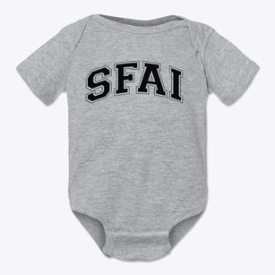 San Francisco Art Institute Varsity Arch Baby Onesie