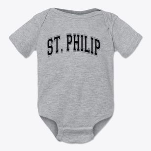Saint Philip School Varsity Arch Baby Onesie