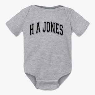 H A Jones Elementary School Varsity Arch Baby Onesie