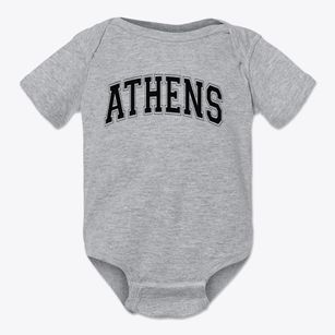 Athens Montessori School Varsity Arch Baby Onesie