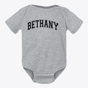 Bethany Elementary School Varsity Arch Baby Onesie
