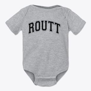 Routt Catholic High School Varsity Arch Baby Onesie