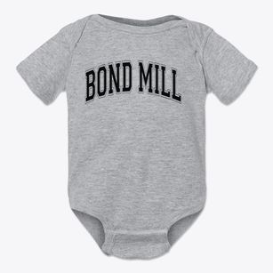 Bond Mill Elementary School Varsity Arch Baby Onesie
