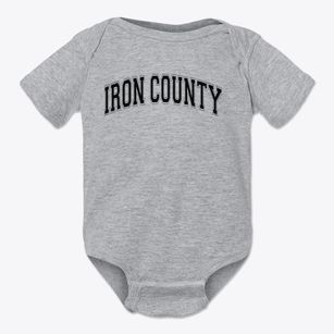 Iron County C4 School Varsity Arch Baby Onesie