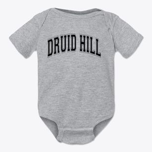 Druid Hill Elementary School Varsity Arch Baby Onesie