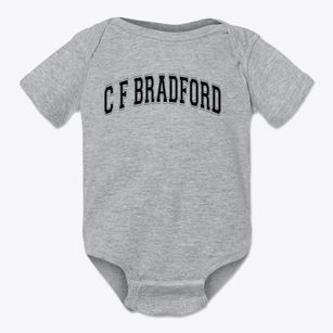 C F Bradford Elementary School #16 Varsity Arch Baby Onesie
