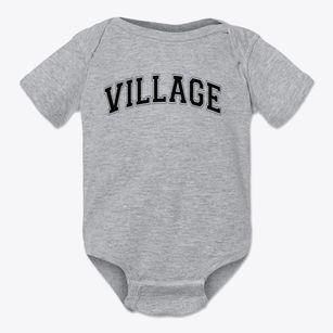Village Community School Varsity Arch Baby Onesie
