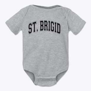 St Brigid Parish Varsity Arch Baby Onesie