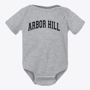 Arbor Hill Elementary School Varsity Arch Baby Onesie