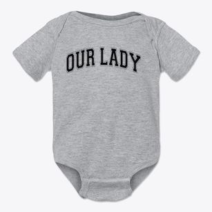 Our Lady Of Providence School Varsity Arch Baby Onesie