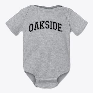 Oakside Elementary School Varsity Arch Baby Onesie
