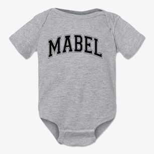 Mabel Elementary School Varsity Arch Baby Onesie