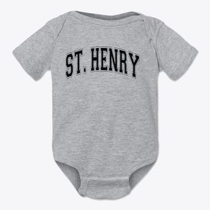 Saint Henry Elementary School Varsity Arch Baby Onesie