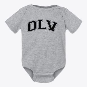 Our Lady Of Victory School Varsity Arch Baby Onesie