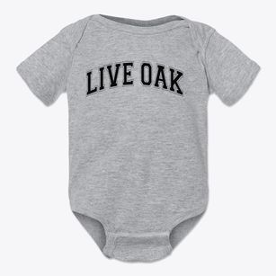 Live Oak Elementary School Varsity Arch Baby Onesie