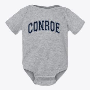 Conroe Community Church Varsity Arch Baby Onesie
